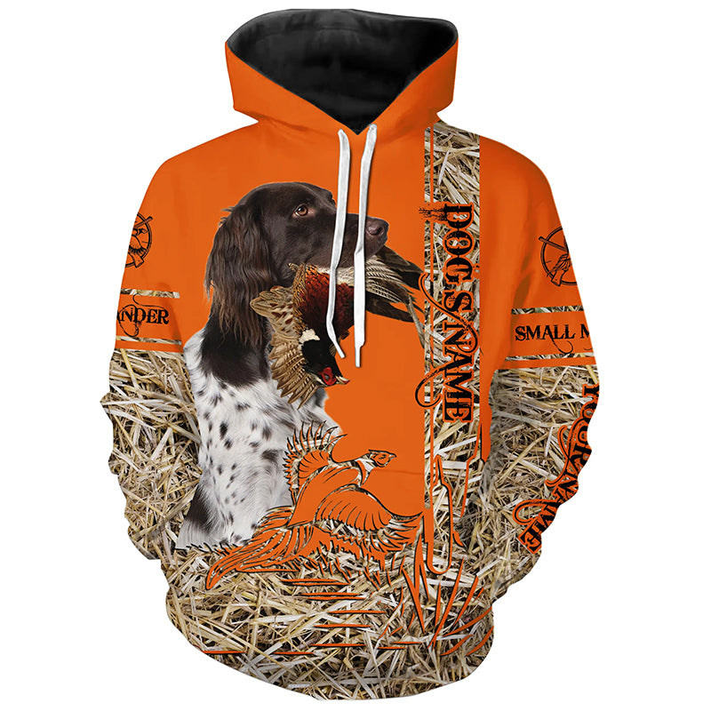 Small Munsterlander Dog Pheasant Hunting Blaze Orange Hunting Shirts, Pheasant Hunting Clothing FSD4173