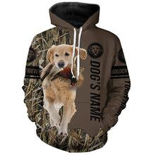 Load image into Gallery viewer, Golden Retriever Hunting dog customized Name Shirt, camo and brown color FSD4672