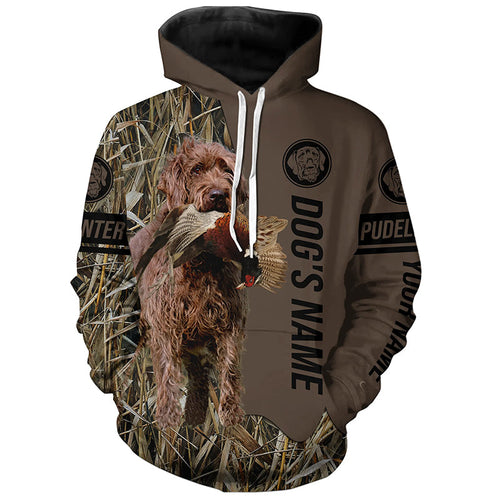 Pudelpointer Hunting dog customized Name Shirt, camo and brown color FSD4673