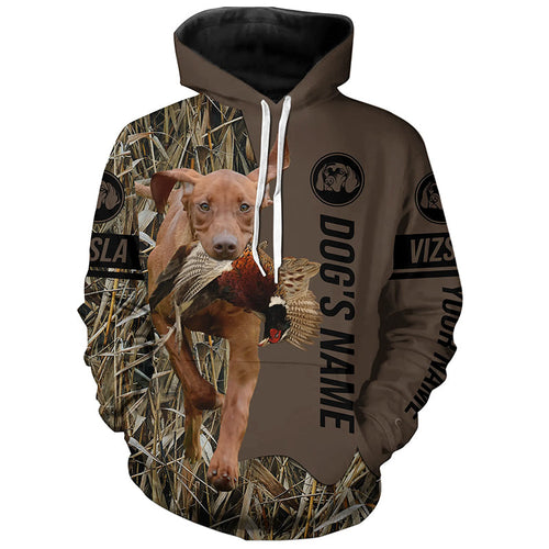 Vizsla Hunting dog customized Name Shirt, camo and brown color FSD4675