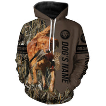 Load image into Gallery viewer, Red Golden Retriever Hunting dog customized Name Shirt, camo and brown color FSD4680