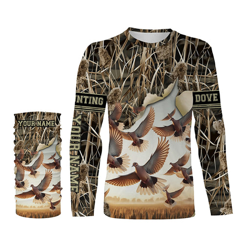 Dove hunting Camouflage custom name all over printed Shirts, Gift for hunters FSD4607