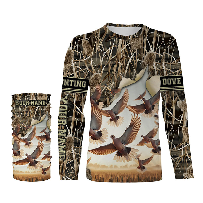 Dove hunting Camouflage custom name all over printed Shirts, Gift for hunters FSD4607
