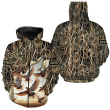 Load image into Gallery viewer, Dove hunting Camouflage custom name all over printed Shirts, Gift for hunters FSD4607