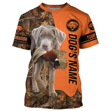 Load image into Gallery viewer, Pheasant Hunting with Dog Silver Labs Customize Name Shirts for Bird Hunter FSD4073