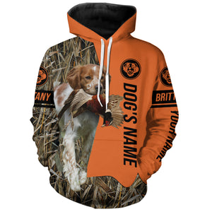 Brittany Hunting Dog Customized Name Shirts for Hunters, Hunting Gifts FSD4077