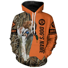 Load image into Gallery viewer, Brittany Hunting Dog Customized Name Shirts for Hunters, Hunting Gifts FSD4077