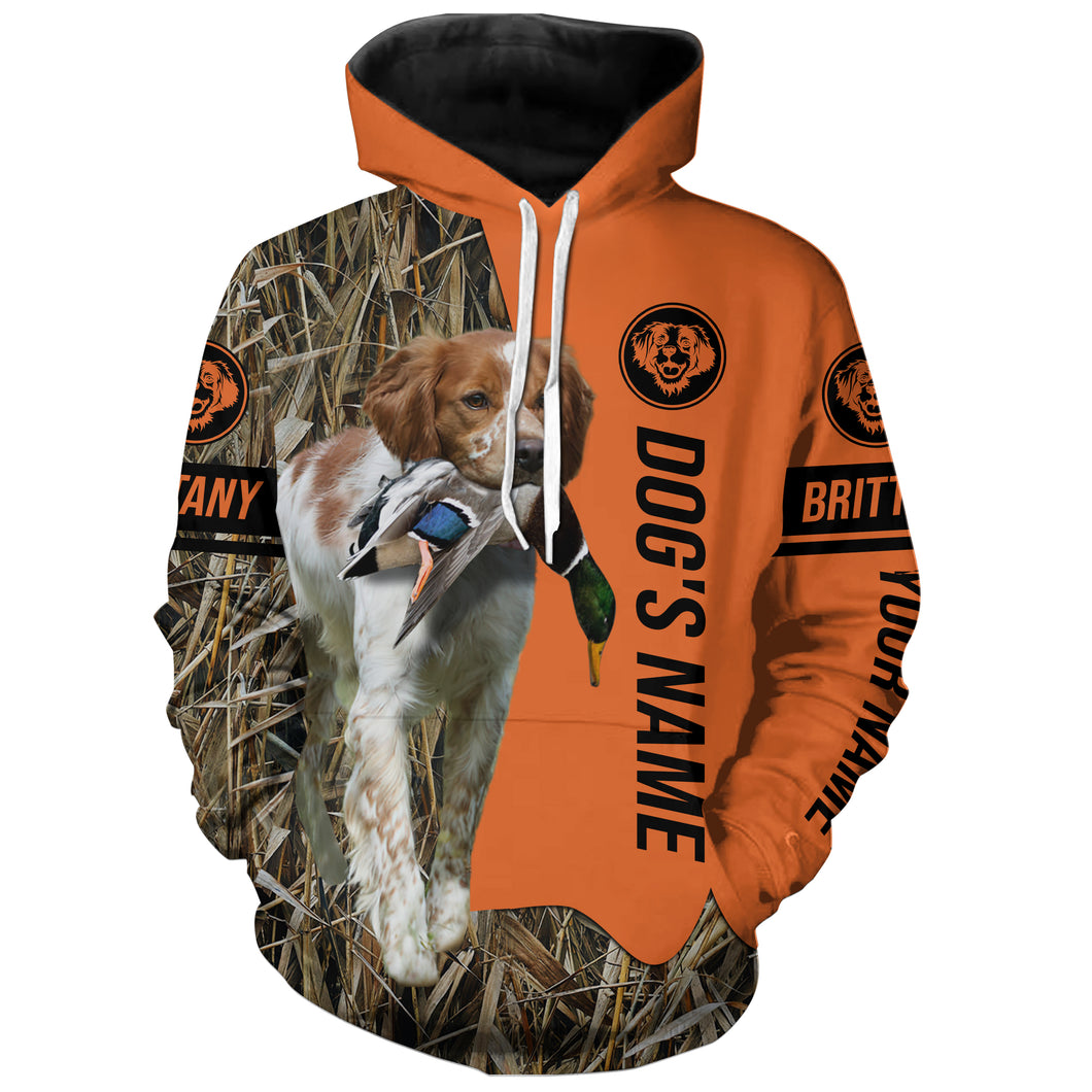 Brittany Hunting Dog Customized Name Shirts for Hunters, Hunting Gifts FSD4077