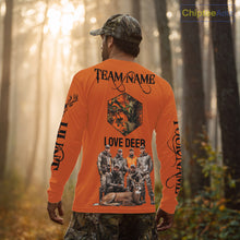 Load image into Gallery viewer, Deer Hunting Orange Hoodie, Long Sleeve Shirt Custom Name, Team Name Gilf For Hunter  NHT05