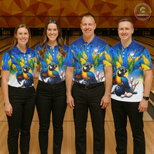 Load image into Gallery viewer, Custom Green Funny Parrot Bowling Jersey For Men Bowling League Bowling Team Shirts NHT1201