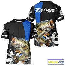Load image into Gallery viewer, Personalized Bass Fishing Jersey, Bass Fishing T-Shirts Fishing Apparel For Men NHT872