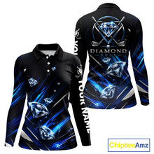 Load image into Gallery viewer, Funny Womens Diamond Golf Polo Shirt –  Performance Golf Shirt, Golf Top NHT878