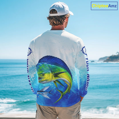Mahi Mahi Fishing Long Sleeve Gift For Men Deep Sea Saltwater Angler Ocean Adventure