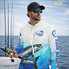Load image into Gallery viewer, Chinook Salmon Fishing Long Sleeve Hooded Gift For Men Deep Sea Saltwater Angler Ocean Adventure 
