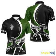 Load image into Gallery viewer, Green Mens Disc Golf Polo Shirt Customized Disc Golf Shirts For Men Disc Golfing Gifts NHT895