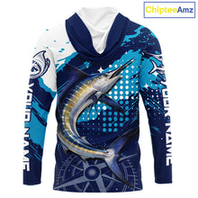 Load image into Gallery viewer, Custom Marlin Long Sleeve Fishing Shirts For Men, Design Marlin Fishing Jerseys NHT466