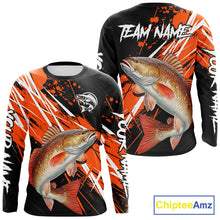 Load image into Gallery viewer, Personalized Redfish Fishing Tournament , Red Drum Saltwater Fishing Shirts Long Sleeve NHT467
