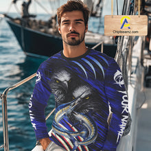 Load image into Gallery viewer, Marlin &amp; Eagle Design Fishing Shirt Long Sleeve, Marlin Fishing Shirt For Men NHT468
