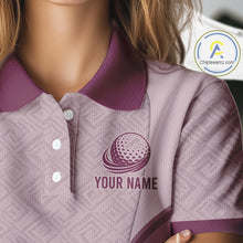 Load image into Gallery viewer, Womens Custom Name Golf Polo Shirt, Golf Team Shirt For Mom, Mother's Day Golf Gift NHT747