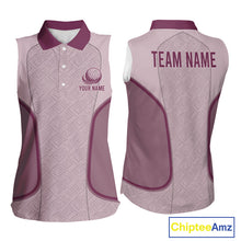 Load image into Gallery viewer, Sleeveless Womens Custom Name Golf Polo Shirt, Golf Team Shirt For Mom, Mother's Day Golf Gift NHT747