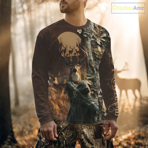Best Brown Deer Hunting Shirt 3D All-Over Print with Camo, Grim Reaper For Deer Hunters NHT25