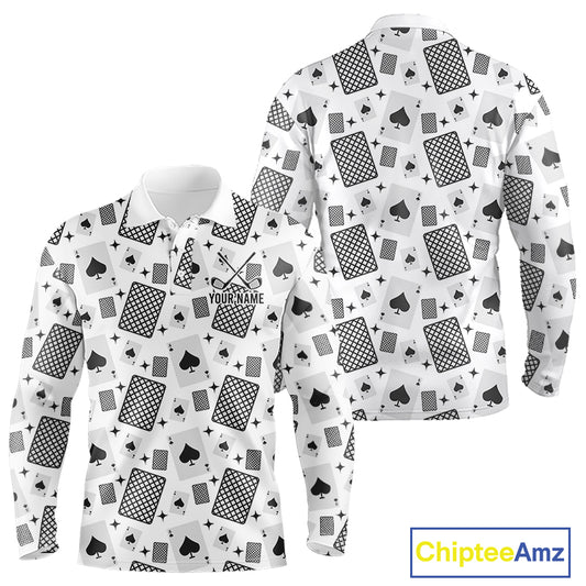Personalized Poker Mens Golf Polo Shirt Funny Golf Top For Team, Golfer Gift For Men NHT754