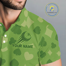 Load image into Gallery viewer, Personalized Poker Green Mens Golf Polo Shirt, Funny Golf Top For Family Team Shirt NHT756