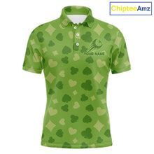 Load image into Gallery viewer, Personalized Poker Green Mens Golf Polo Shirt, Funny Golf Top For Family Team Shirt NHT756
