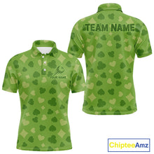 Load image into Gallery viewer, Personalized Poker Green Mens Golf Polo Shirt, Funny Golf Top For Family Team Shirt NHT756
