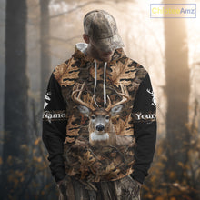 Load image into Gallery viewer, Deer Hunting Hunting Camo Brown Black Customize Name 3D All Over Printed Shirts NHT301