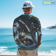 Load image into Gallery viewer, Northern Musky Fishing Shirts Long Sleeve Abstract Green Camo Performance Jersey For Men NHT926