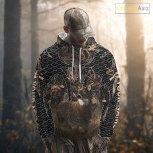 Load image into Gallery viewer, Hunting Camo Hoodie with Majestic Deer Print Outdoor Style, Deer Sweatshirts For Men NHT370