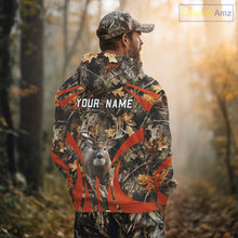 Load image into Gallery viewer, Deer Hunting 3D All Over Printed Orange Autumn Leaves Camo Shirts, Best Hunting Shirt NHT312