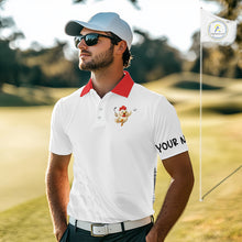 Load image into Gallery viewer, Funny Chicken Golf Polo Shirt Personalized Custom Name Golf Lover Polo For Men NHT948