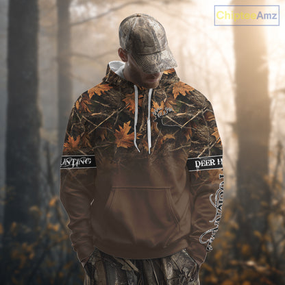 Personalized Brown Deer Hunting Camo Full Printing Shirts, Best Hunting Gifts NHT47
