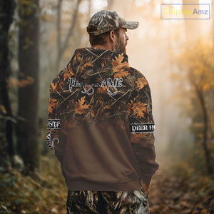 Personalized Brown Deer Hunting Camo Full Printing Shirts, Best Hunting Gifts NHT47