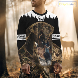 Whitetail Deer Hunting Season Shirt 3D Forest Scene Camo Best Hunting Gift For Hunters NHT48