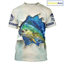 Load image into Gallery viewer, Mahi Mahi Fishing T - Shirt 3D Ocean Fish Graphic Angler Gift For Fishing Lovers 