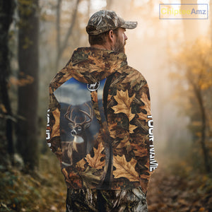 Personalized Deer Hunting Shirt 3D All Over Print with Fall Season Camo Hunting Clothes NHT253
