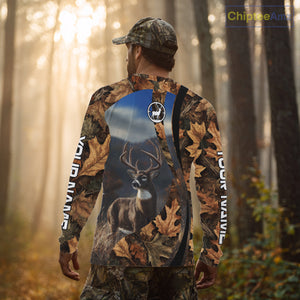 Personalized Deer Hunting Shirt 3D All Over Print with Fall Season Camo Hunting Clothes NHT253