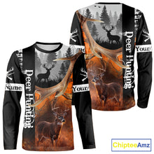 Load image into Gallery viewer, Deer Hunting Camo Custom Name 3D All Over Print Orange Black Best Hunting Clothes For Season NHT256
