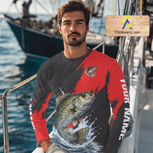 Load image into Gallery viewer, Crappie Fishing Long Sleeve Tournament Shirts, Personalized Crappie Fishing Jerseys NHT586