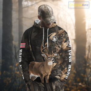 Deer Hunting Shirt Brown Camo 3D All Over Print, Hunting Clothes for Deer Season NHT260
