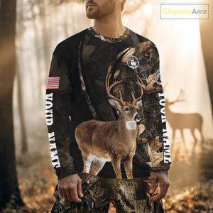 Deer Hunting Shirt Brown Camo 3D All Over Print, Hunting Clothes for Deer Season NHT260