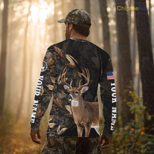Deer Hunting Shirt Brown Camo 3D All Over Print, Hunting Clothes for Deer Season NHT260