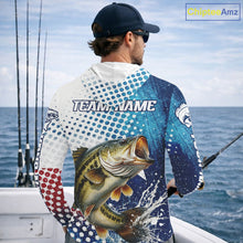 Load image into Gallery viewer, Design Texas Flag Bass Fishing Shirts, Texas Bass Fishing Shirts Long Sleeve Hooded NHT603
