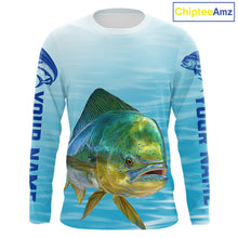 Load image into Gallery viewer, Mahi Mahi Ocean Blue Performance Fishing Shirt,  Mahi Mahi Tournament Fishing Shirts NHT615