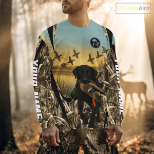 Duck Hunting Black Labrador 3D All Over Printed Camouflage Shirts, Duck Hunting Clothes NHT263