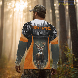 Custom Whitetail Deer Hunting Custom Name Camo Shirt, Deer Hunting Apparel, Hunting Gift NHT265
