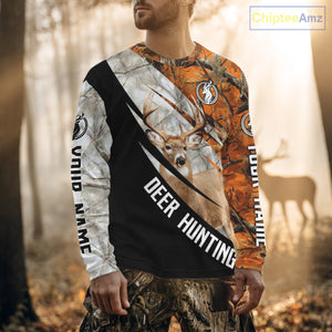 Deer Hunting Orange Camo Winter 3D All Over Printed Shirt, Hunting Clothes for Deer Season NHT268
